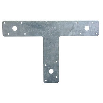 Simpson Strong-Tie T Series 128T T-Shaped Strap, Silver, 12 in L, 2 in W, Steel, Galvanized, Fastening Method: Nail