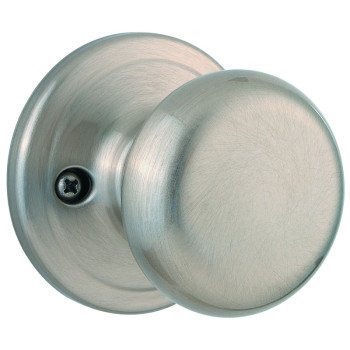 Kwikset Signature Series 788J 15 CP Dummy Knob, 2-3/8 in Dia Knob, Zinc, Satin Nickel