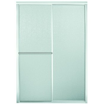 Sterling SP5965-46S-G06 Shower Door, Rain Glass, Tempered Glass, Framed Frame, Aluminum Frame, Stainless Steel