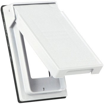 Eaton Wiring Devices S2966W-SP Cover, 4-3/4 in L, 2-61/64 in W, Rectangular, Thermoplastic, White