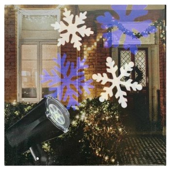 Hometown Holidays 92410 Motion Projector, 300 mA, 120 V, LED Lamp, Blue/White Light, Black