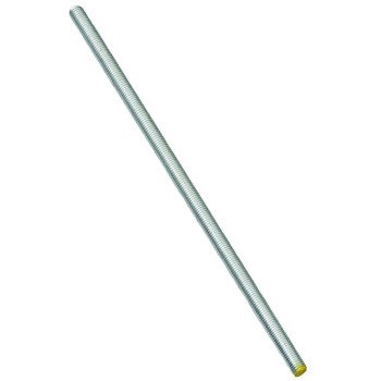 Stanley Hardware N179-515 Threaded Rod, 3/8-16 Thread, 36 in L, A Grade, Steel, Zinc, UNC Thread