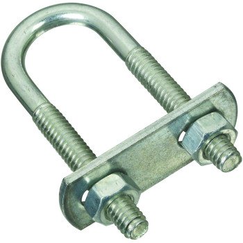 National Hardware N222-075 U-Bolt, 1/4-20 Thread, 2-1/4 in L Thread, Steel, Zinc