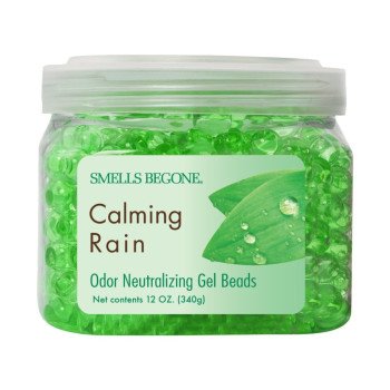 Smells Begone 52512 Odor Neutralizing Gel, 12 oz, Jar, Calming Rain, 450 sq-ft Coverage Area