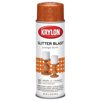 Krylon K03807A00 Craft Spray Paint, Glitter, Orange Burst, 5.75 oz, Can