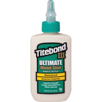 Titebond III 1412 Wood Glue, Brown, 4 oz Bottle