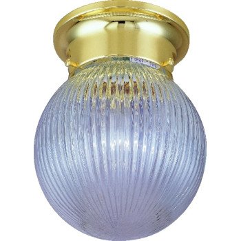 Boston Harbor F3BB01-34083L Single Light Ceiling Fixture, 120 V, 60 W, 1-Lamp, A19 or CFL Lamp, Polished Brass Fixture