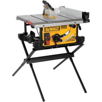 DEWALT DWE7491X Table Saw with Scissor Stand, 120 VAC, 15 A, 10 in Dia Blade, 5/8 in Arbor, 4800 rpm Speed