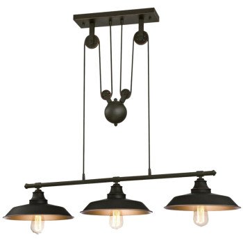 Westinghouse 6332500 Pulley Pendant Light, 3-Lamp, Oil-Rubbed Bronze Fixture