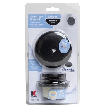 Keeney K826-66MB Foot Lock Trim Kit, Metal, Matte Black, For: 1-1/2 in or 1-3/8 in Waste Shoe