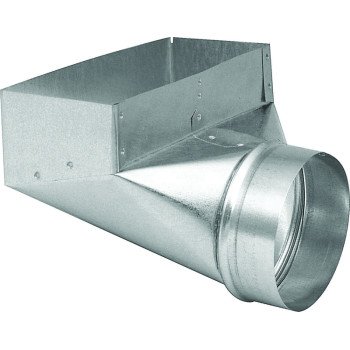 Imperial GV0626-C Wall Register Angle Boot, 4 in L, 10 in W, 6 in H, 90 deg Angle, Steel, Galvanized