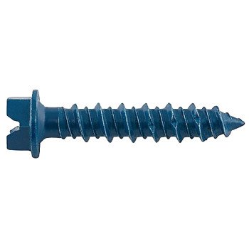 DEWALT UltraCon+ Series DFM12726 Concrete Screw Anchor, 1/4 in Dia, 2-3/4 in L, Carbon Steel, Zinc Stalgard, 100/BX