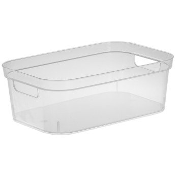 Sterilite 13228608 Small Storage Bin, 7 qt Capacity, Polypropylene, Clear, 12-1/4 in L, 8 in W, 4-1/4 in H