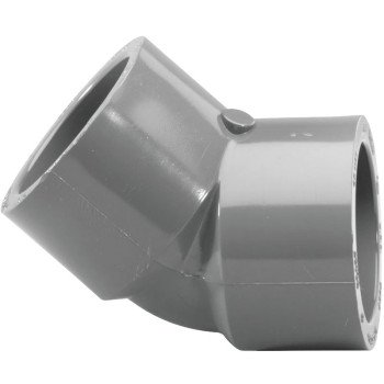 Lasco 817005BC Pipe Elbow, 1/2 in, Slip, 45 deg Angle, PVC, SCH 80 Schedule