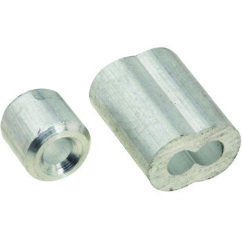 National Hardware SPB3231 Series N830-352 Ferrule and Stop, 1/8 in Dia Cable, Aluminum