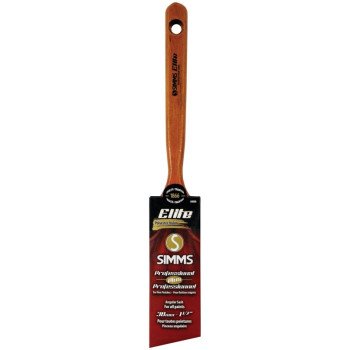 Simms 8000-38 Paint Brush, 1-1/2 in W, Angle Sash Brush, 2-3/8 in L Bristle, Nylon/Polyester Bristle