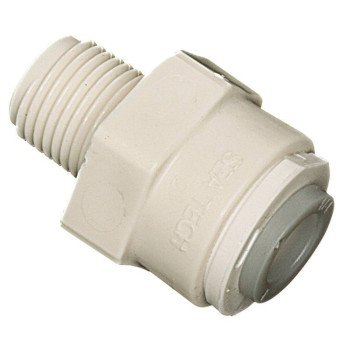 Watts PL-3027 Pipe Adapter, 3/8 x 1/2 in, Compression x MPT, Plastic, 150 psi Pressure