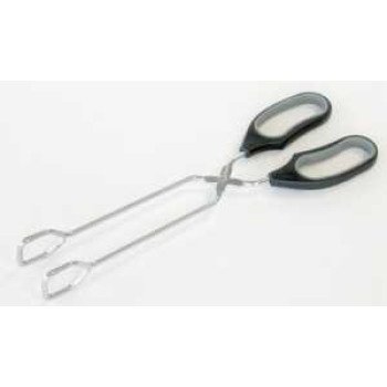 Chef Craft 21591 Serving Tongs, 12 in L, Stainless Steel, Black