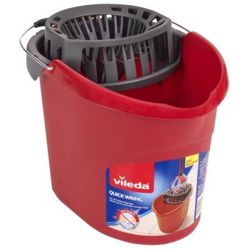 Vileda 153028 Quick Wring Bucket, 10 L Capacity, Oval, Polyethylene Bucket/Pail