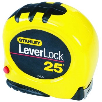 Stanley STHT30825 Measuring Tape, 25 ft L Blade, 1 in W Blade, Steel Blade, ABS Case, Black/Yellow Case