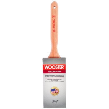 Wooster 4175-2-1/2 Paint Brush, 2-1/2 in W, 2-15/16 in L Bristle, Nylon/Polyester Bristle, Flat Sash Handle