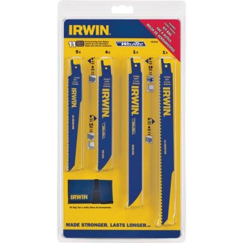 Irwin 4935496 Reciprocating Saw Blade Set, 11-Piece, Bi-Metal