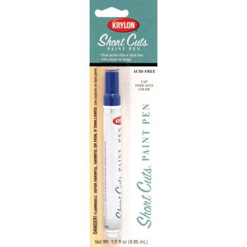 Krylon Short Cuts KSCP904 Paint Pen, Chisel Tip, Ocean Blue