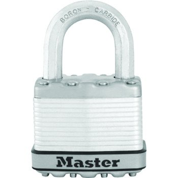 Master Lock Magnum Series M5XKAD Padlock, Keyed Different Key, 3/8 in Dia Shackle, 1 in H Shackle, Boron Carbide Shackle