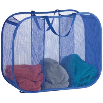 Honey-Can-Do HMP-03892 Laundry Basket, Fabric Bag, Blue, 30 in W, 24 in H, 11 in D