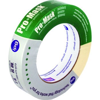 IPG 5202-1 Painter's Masking Tape, 60 yd L, 0.94 in W, Crepe Paper Backing, Beige