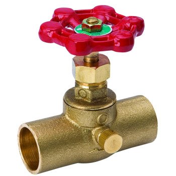 Southland 105-603NL Stop and Waste Valve, 1/2 in Connection, Compression, 125 psi Pressure, Brass Body