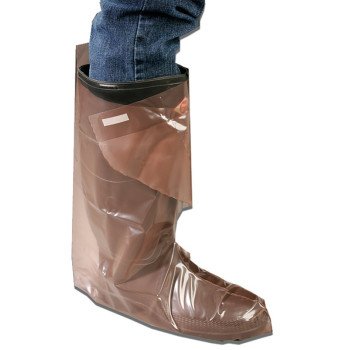 Neogen MaxiBoot MT400-XL Disposable Boots, XL, Press-Tab Fastener Closure, Polymer, Dark Brown