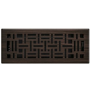 Imperial RG3448 Art and Craft Floor Register, 12 in L, 4 in W, Polystyrene/Steel, Oil Rubbed Bronze