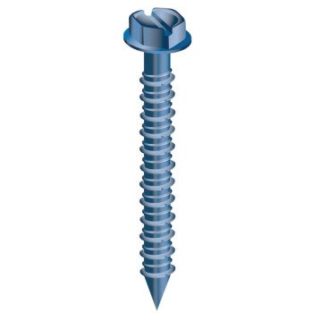 Cobra Anchors 674W Screw, 3/16 in Thread, 3-1/4 in L, Hex, Socket Drive, Steel, Fluorocarbon-Coated, 10 PK