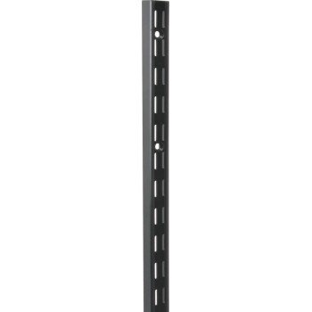 Knape & Vogt 82 BLK 39 Shelf Standard, Black, 450 lb, 14 ga Thick Material, 1-1/16 in W, 39 in H, Steel