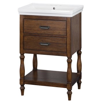 Craft + Main Cherie Series CHNVT2435 Vanity Combo, 22-1/8 in W Cabinet, 16-3/4 in D Cabinet, 32-5/8 in H Cabinet