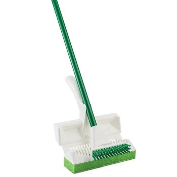 Libman SCRUBSTER Series 3103 Mop, 9 in W Frame, 50.13 in OAL, Cellulose Mop Head, Green Mop Head, Quick Change