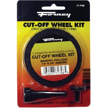 Forney 71798 Cut-Off Wheel Kit, 3 in Dia