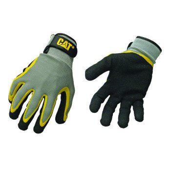 CAT017415L BLACK LATEX GLOVES 