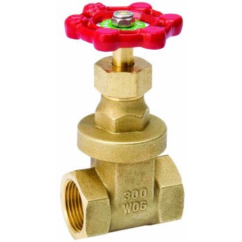 B & K ProLine Series 100-203NL Gate Valve, 1/2 in Connection, FPT, 300/150 psi Pressure, Brass Body