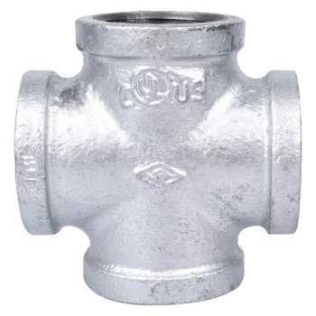 ProSource PPG180-32 Pipe Cross, 1-1/4 in, Female, Malleable Iron, 40 Schedule, 300 psi Pressure