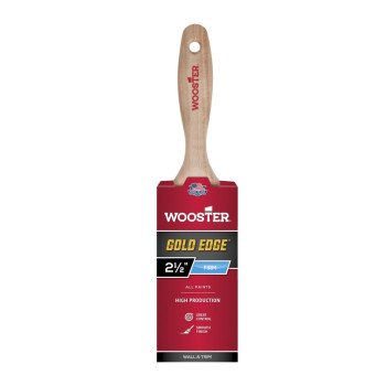 Wooster 5232-2-1/2 Paint Brush, 2-1/2 in W, 2-15/16 in L Bristle, Polyester Bristle, Flat Sash Handle