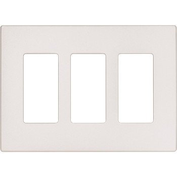 Eaton Wiring Devices Aspire 9523SG Wallplate, 6-7/8 in L, 4-7/8 in W, 3 -Gang, Polycarbonate, Silver Granite