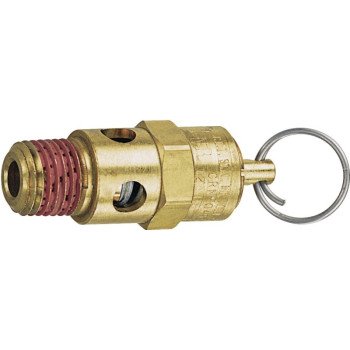 Tru-Flate 21-707 Safety Valve, 1/4 in, Brass Body