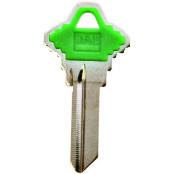 Hy-Ko 13005SC1PG Key Blank, Brass/Plastic, For: Schlage Cabinet, House Locks and Padlocks