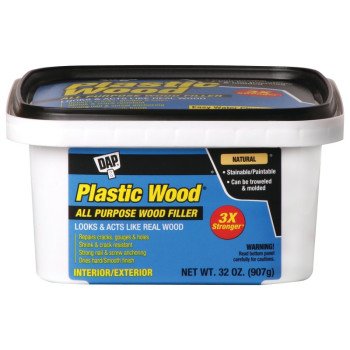 DAP Plastic Wood 00525 Wood Filler, Paste, Musty, Natural, 32 oz