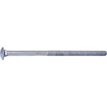 Midwest Fastener 05532 Carriage Bolt, 1/2-13 in Thread, NC Thread, 10 in OAL, 2 Grade