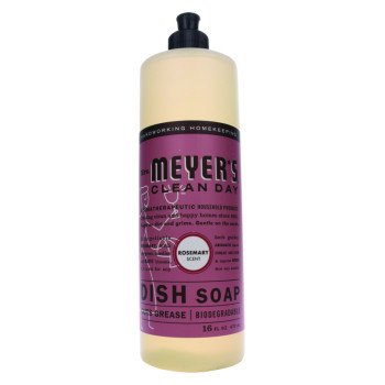 Mrs. Meyer's 17451 Dish Soap, 16 oz, Liquid, Rosemary, Colorless