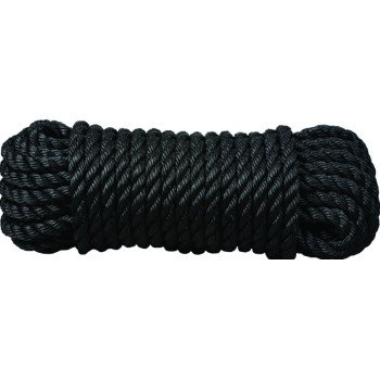 Ben-Mor 60157 Rope, 1/2 in Dia, 50 ft L, Polypropylene, Black