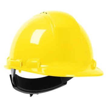 MSA 10034020 Hard Hat, 4-Point Fas-Trac III Suspension, Polyethylene Shell, Yellow, Class: C